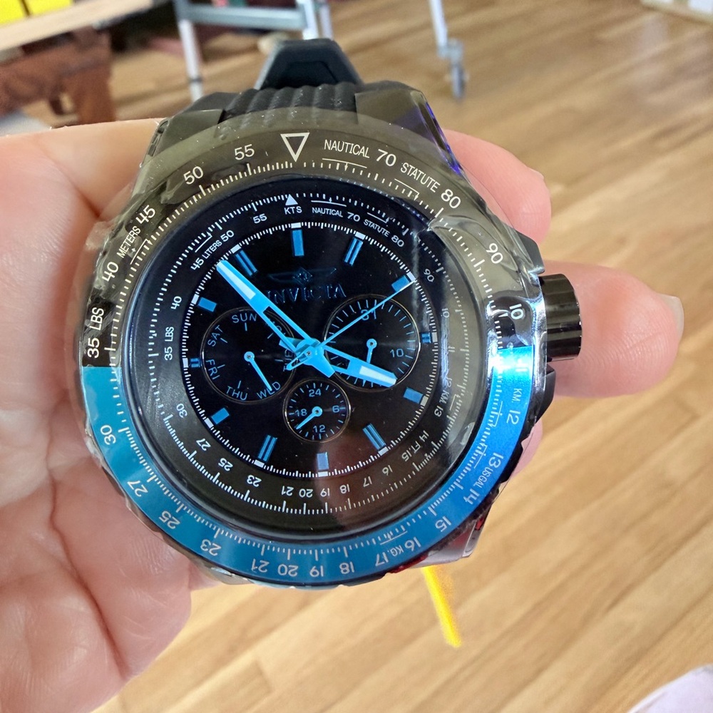 Invicta Black and Blue Chronograph Men's Watch
